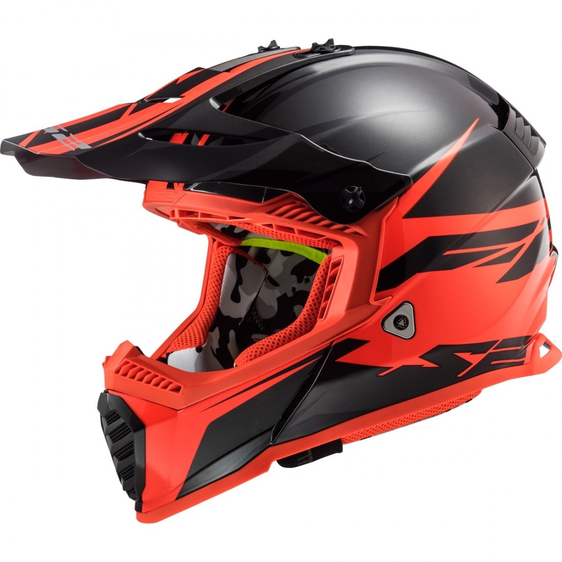 LS2 MX437 Fast Evo Roar Matt Black / Red - SpeedParts - Loja Online