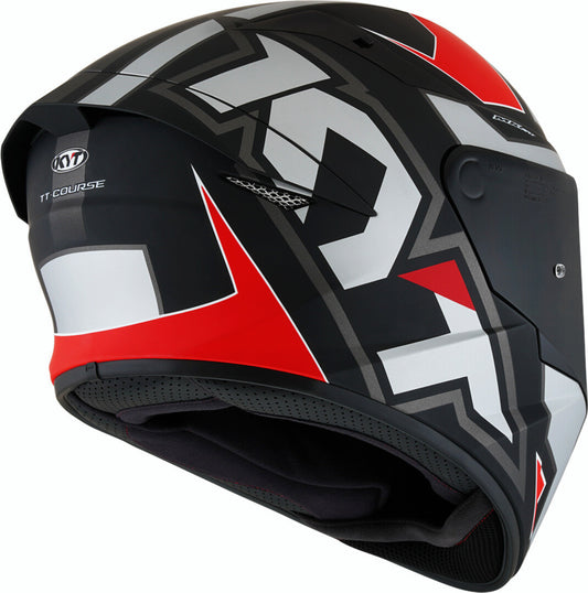 KYT TT-Course Electron Matt Grey / Red - SpeedParts - Loja Online
