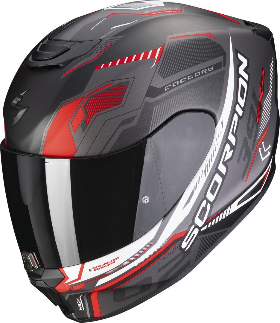 Scorpion Exo-391 Haut Matt Black / Silver / Red - SpeedParts - Loja Online