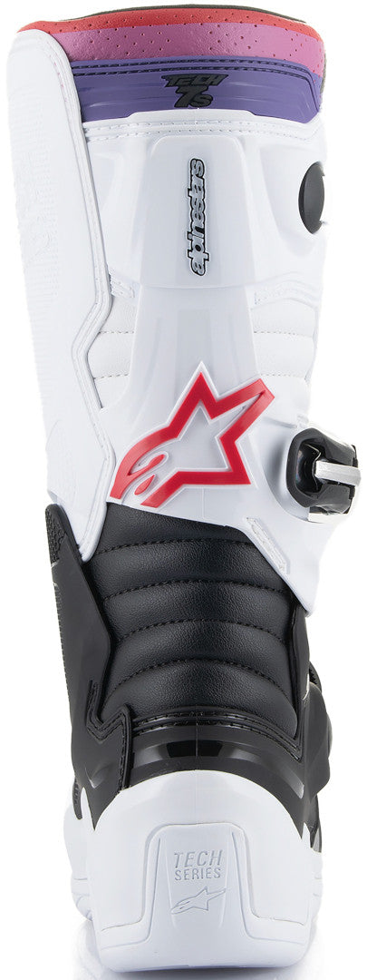 Alpinestars Junior Tech 7S White / Black / Rainbow Boot - SpeedParts - Loja Online