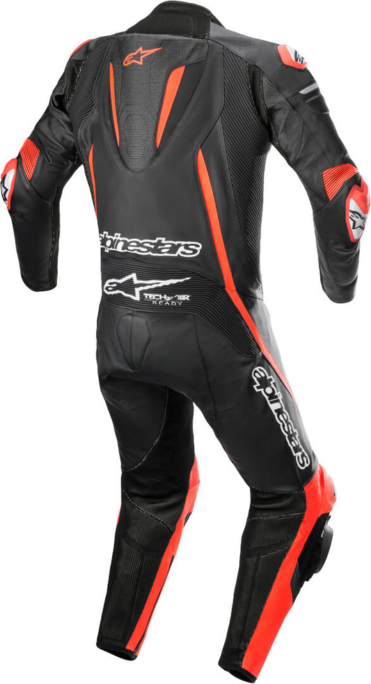 Alpinestars Fusion 1PC Black / Red Fluo Leather Suit - SpeedParts - Loja Online