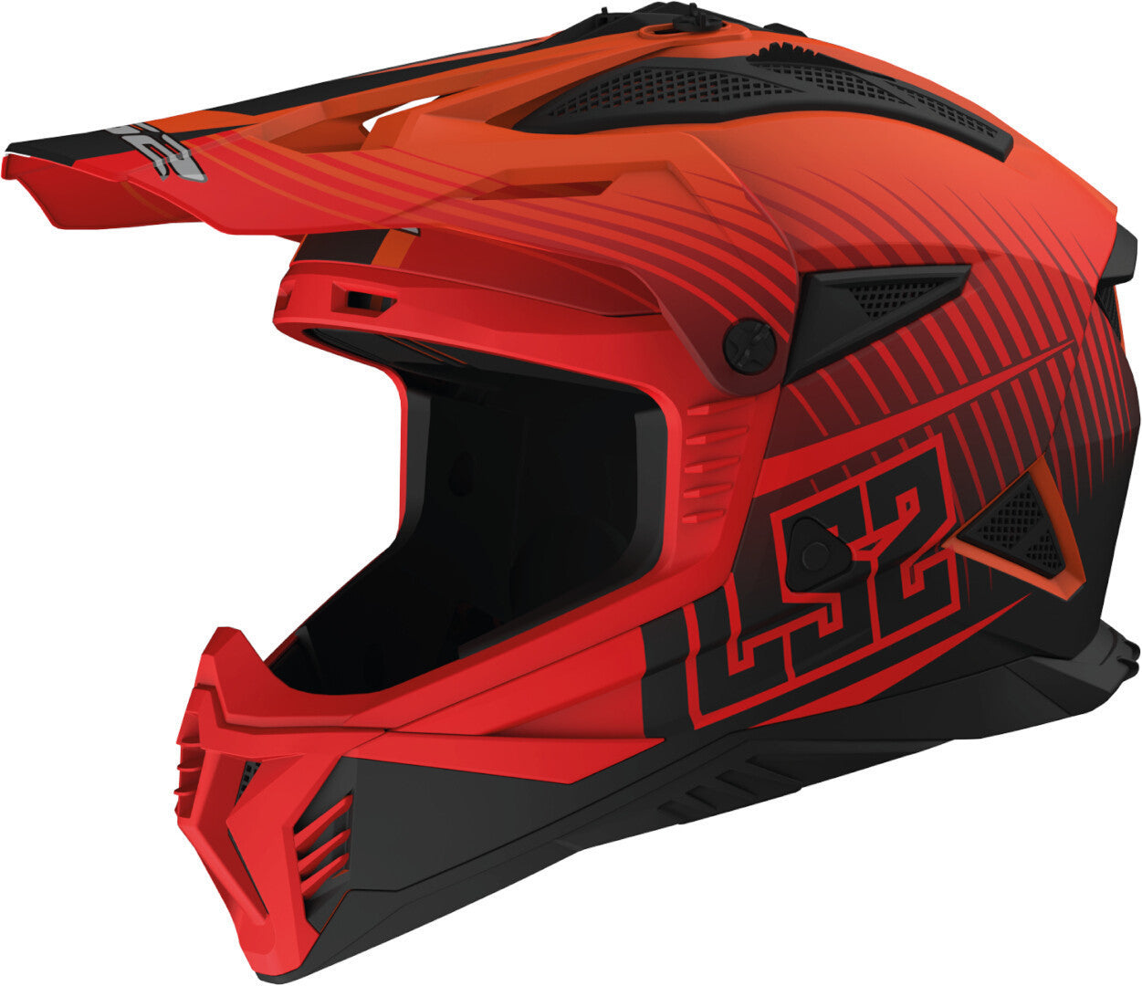 LS2 MX708 Fast II Duck Orange / Red Matt - SpeedParts - Loja Online