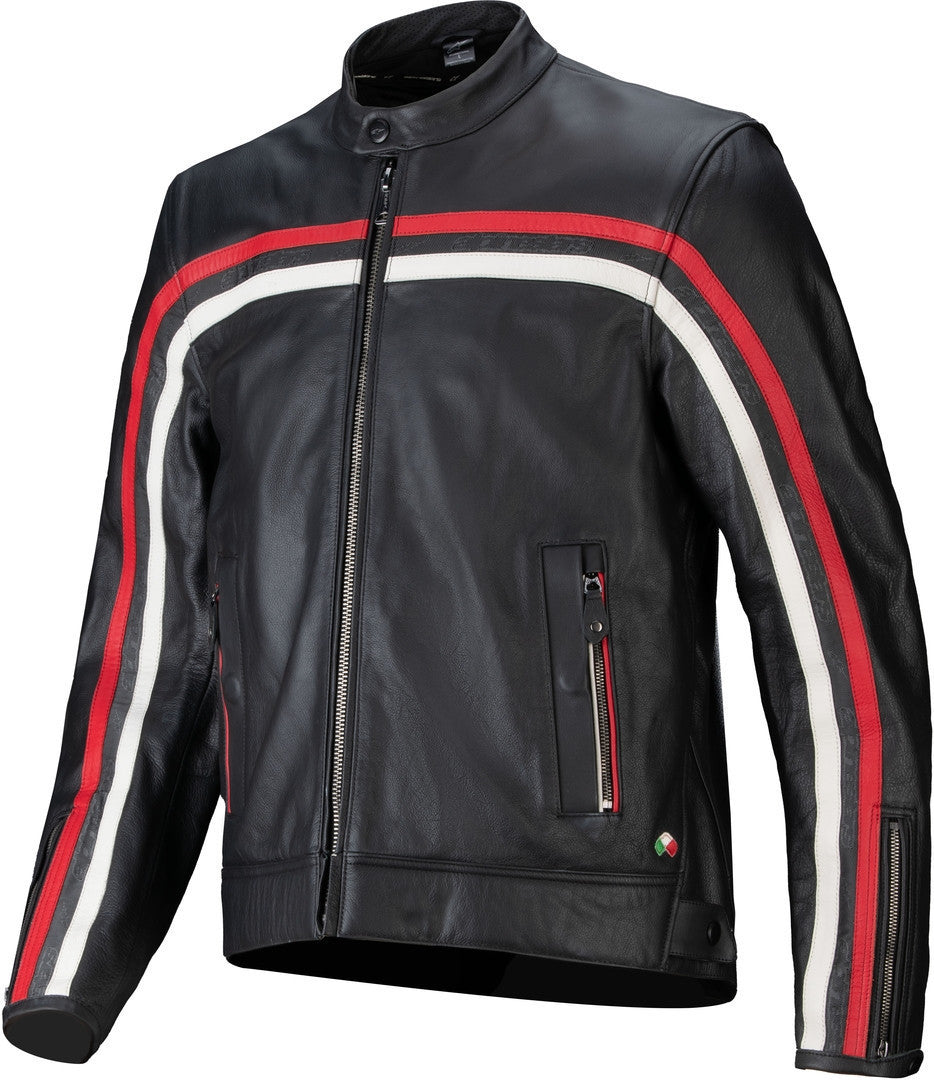 Alpinestars Dyno Black / Red / White Leather Jacket - SpeedParts - Loja Online