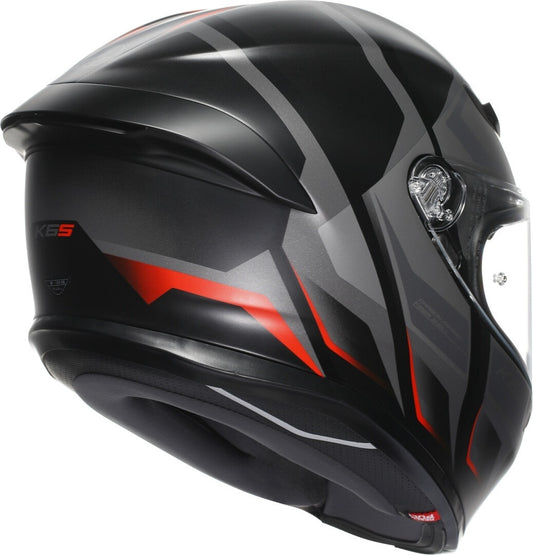 AGV K6 S E2206 MPLK Karve Mate Preto/Cinza/Vermelho - SpeedParts - Loja Online