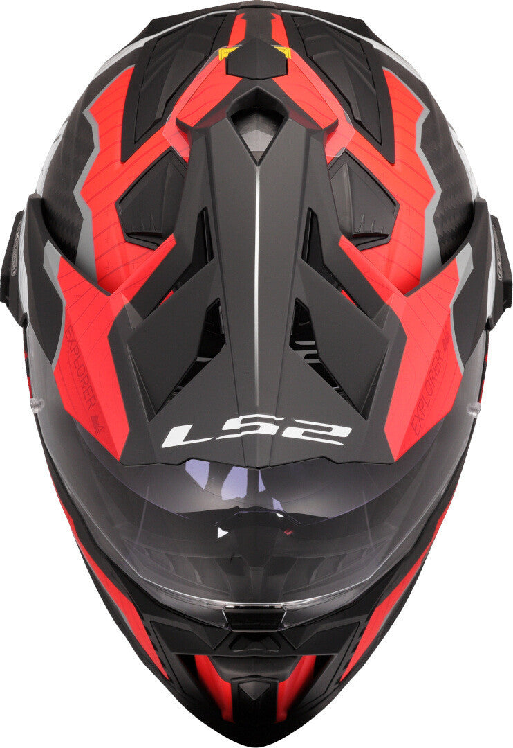 LS2 MX701 Explorer Carbon Trick White / Red - SpeedParts - Loja Online