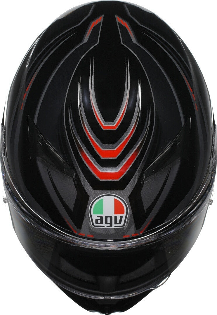 AGV K3 E2206 Syth Preto / Vermelho - SpeedParts - Loja Online