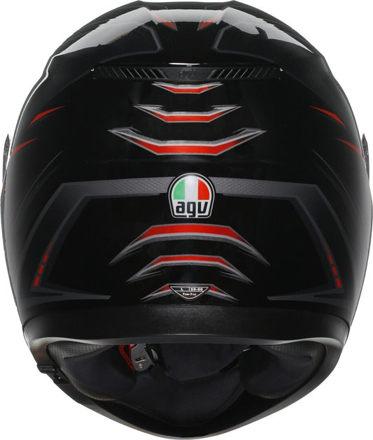 AGV K3 E2206 Syth Preto / Vermelho - SpeedParts - Loja Online