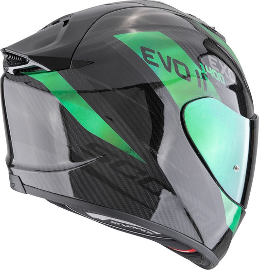Scorpion Exo-1400 Evo II Carbon Air Platted Black / Green - SpeedParts - Loja Online