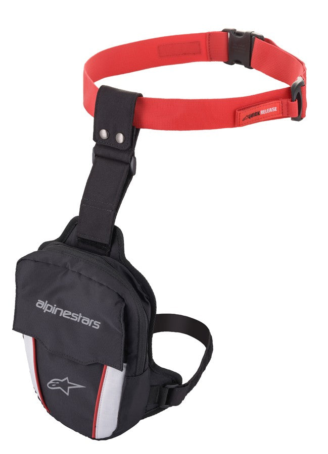 Alpinestars Access Leg Bag Black/White/Red - SpeedParts - Loja Online