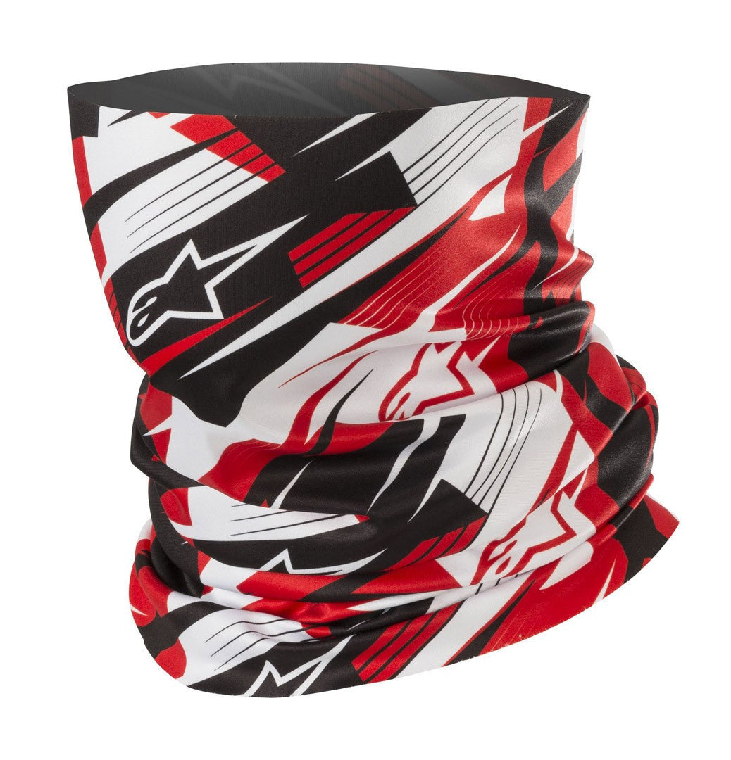 Alpinestars Blurred Black/White/Red Neck Tube - SpeedParts - Loja Online