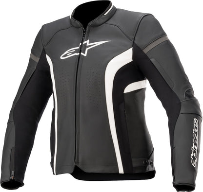 Alpinestars Stella Kira V2 Black / White Leather Jacket - SpeedParts - Loja Online