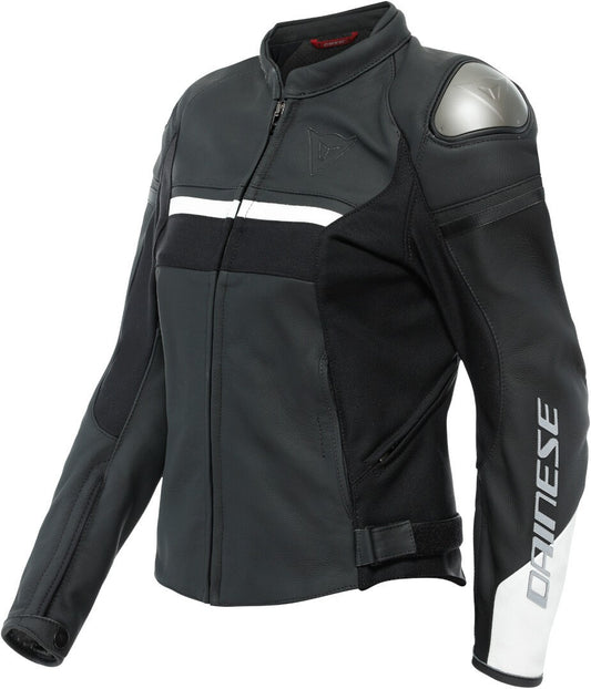 Dainese Rapida Lady Black / White Leather Jacket - SpeedParts - Loja Online