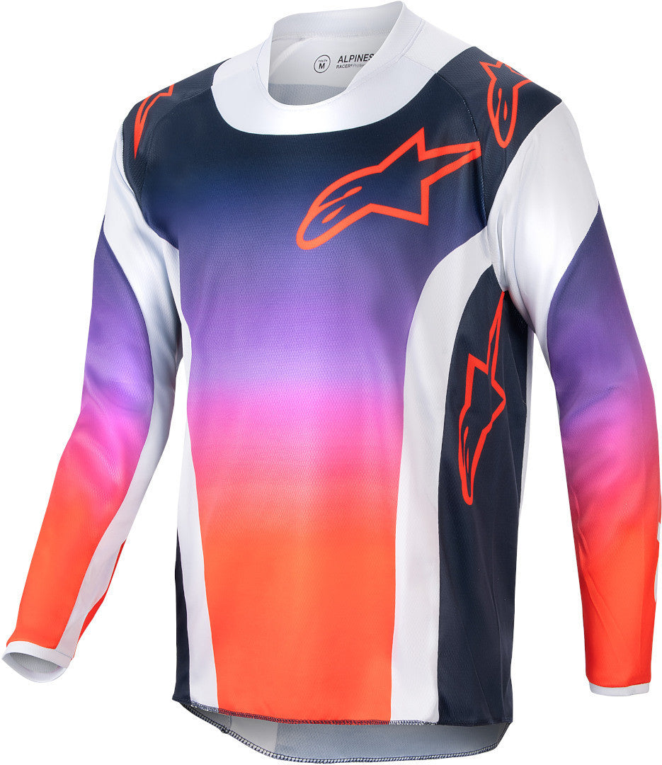 Alpinestars Kids Racer Hoen Light Grey / Hot Orange / Black Jersey - SpeedParts - Loja Online