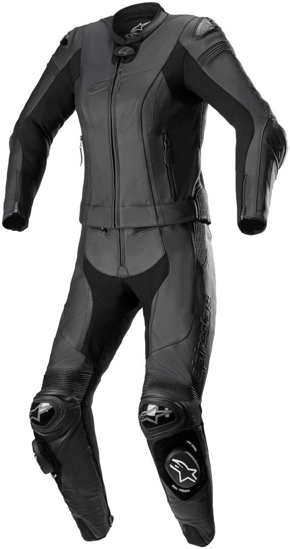 Alpinestars Stella Missile V2 2PC Black / Black Leather Suit - SpeedParts - Loja Online