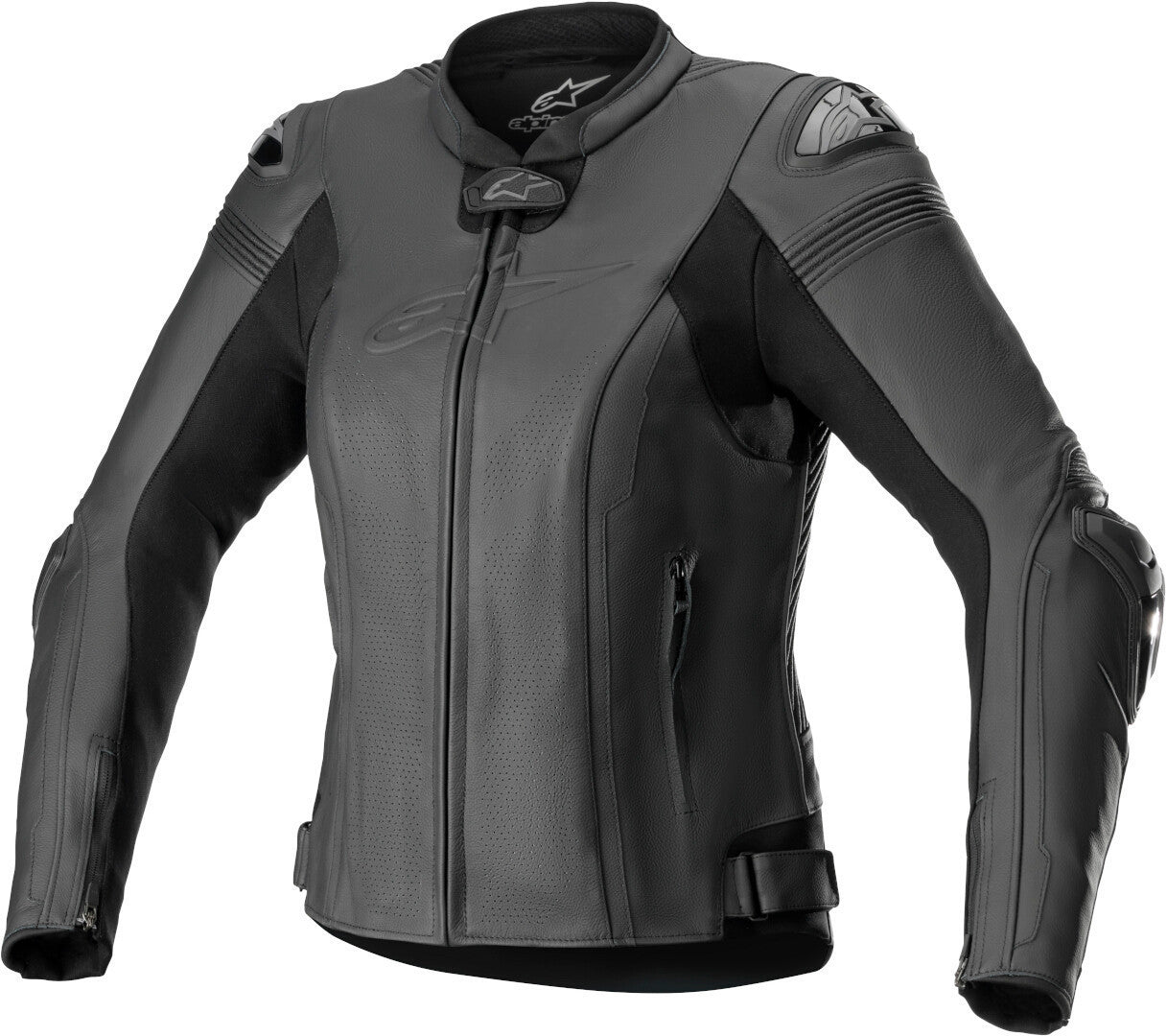 Alpinestars Stella Missile V2 Black / Black Leather Jacket - SpeedParts - Loja Online
