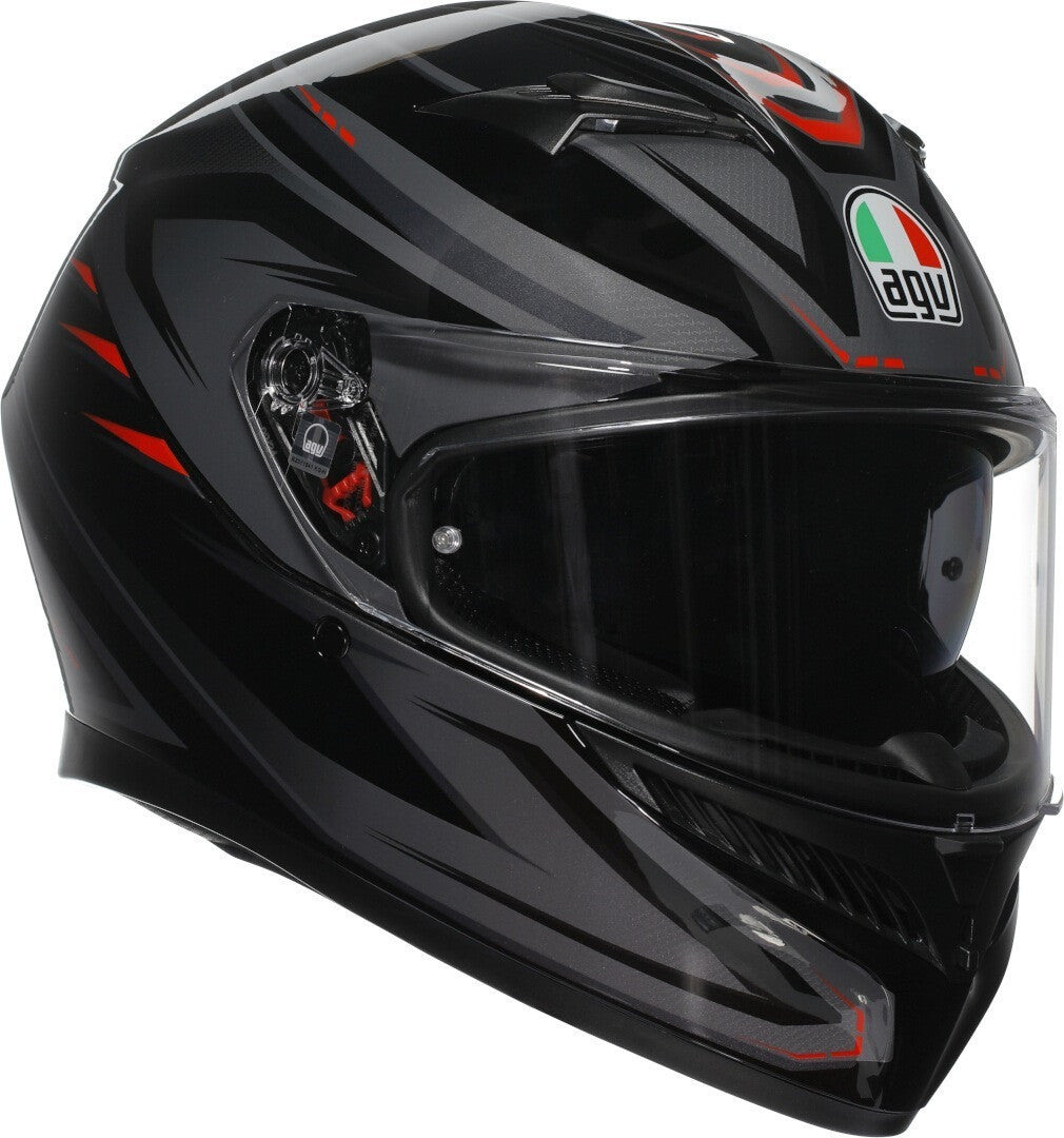 AGV K3 E2206 Syth Preto / Vermelho - SpeedParts - Loja Online