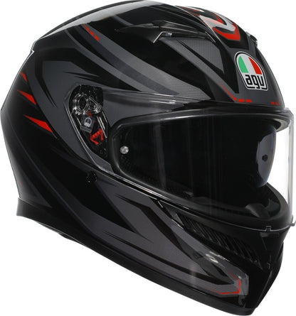 AGV K3 E2206 Syth Preto / Vermelho - SpeedParts - Loja Online
