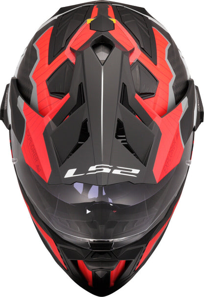 LS2 MX701 Explorer Carbon Trick White / Red - SpeedParts - Loja Online