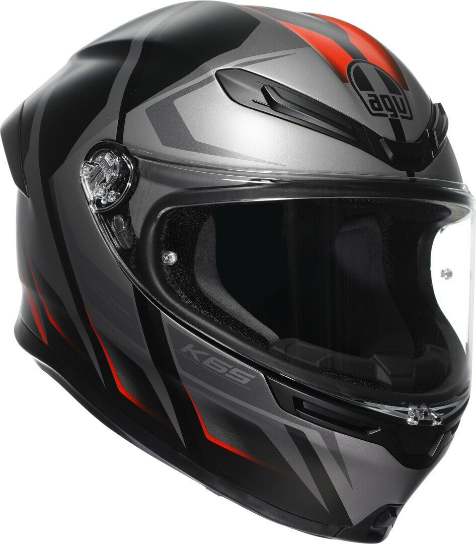 AGV K6 S E2206 MPLK Karve Mate Preto/Cinza/Vermelho - SpeedParts - Loja Online